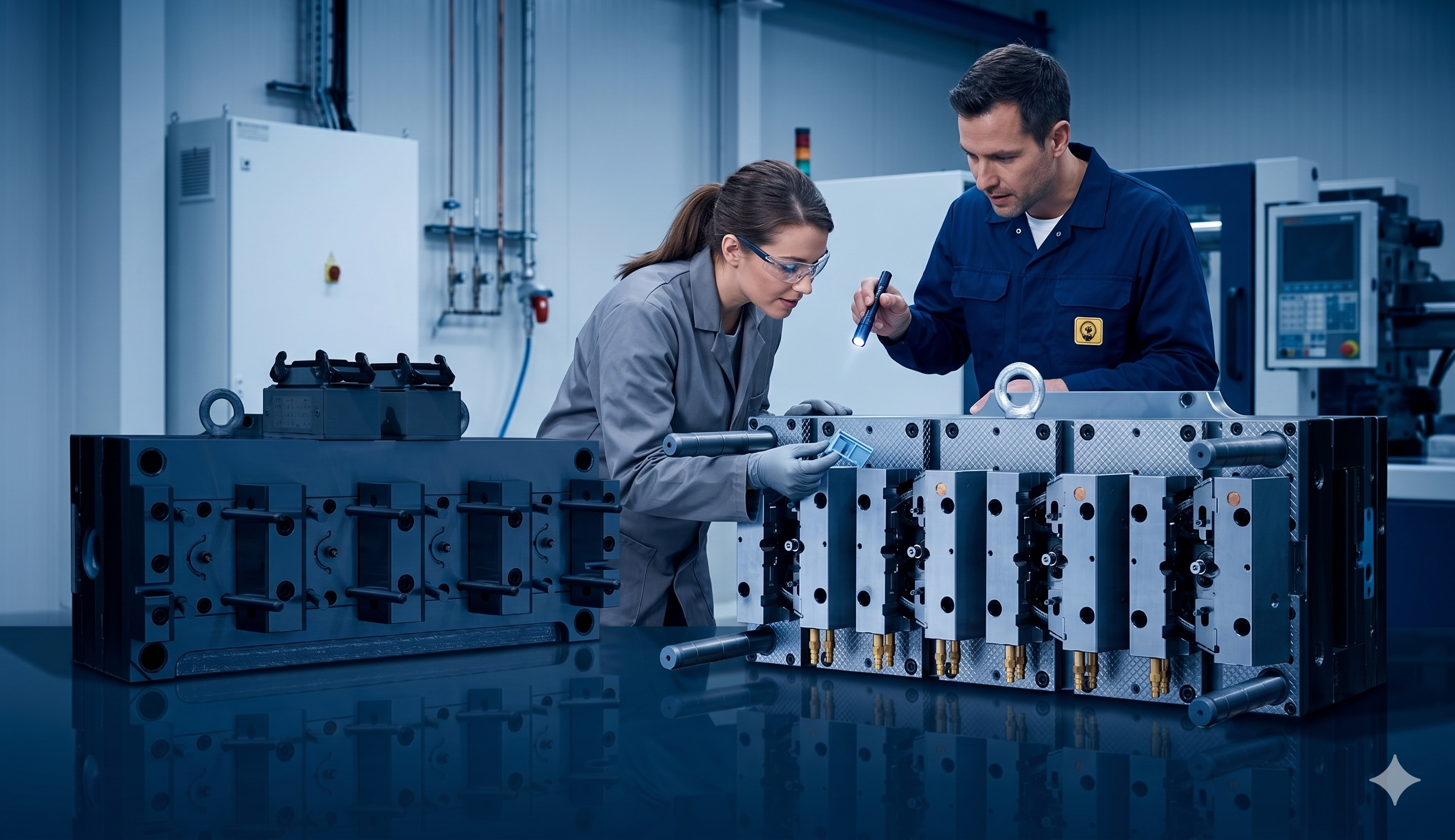 Einweisung vor Ort am Werkzeug bei Schreck Kunststofftechnik