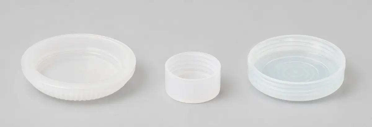 Runde Kunststoffdeckel und Verpackungskomponenten